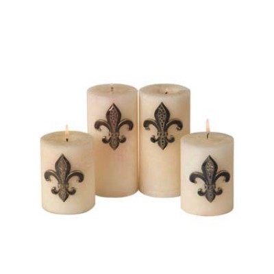 69-3351 CANDLE PIN (FLEUR DE LIS) 4PC SET(CANDLES NOT INCLUDED)